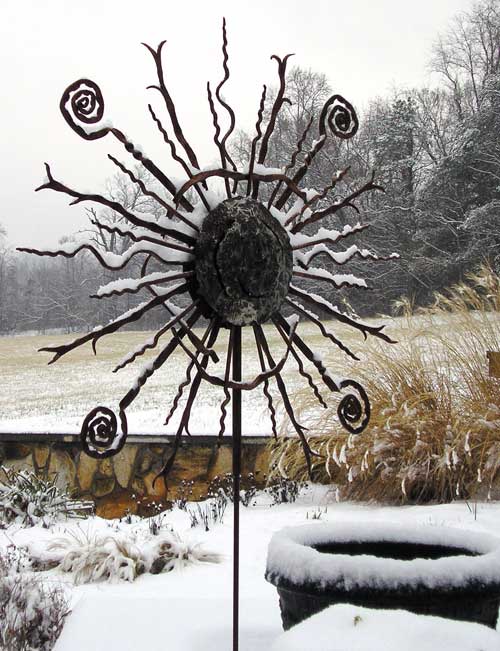 Sun in Snow Sculpture