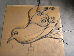 Bird Weathervane in progress